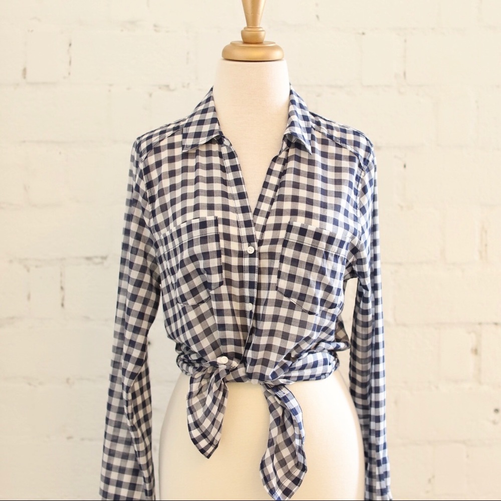 Ghingam Navy Button Up Shirt